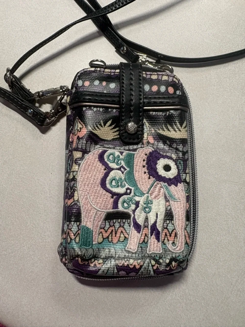 Sakroots Artist Circle Coated Canvas Wallet - Crossbody or Wristlet